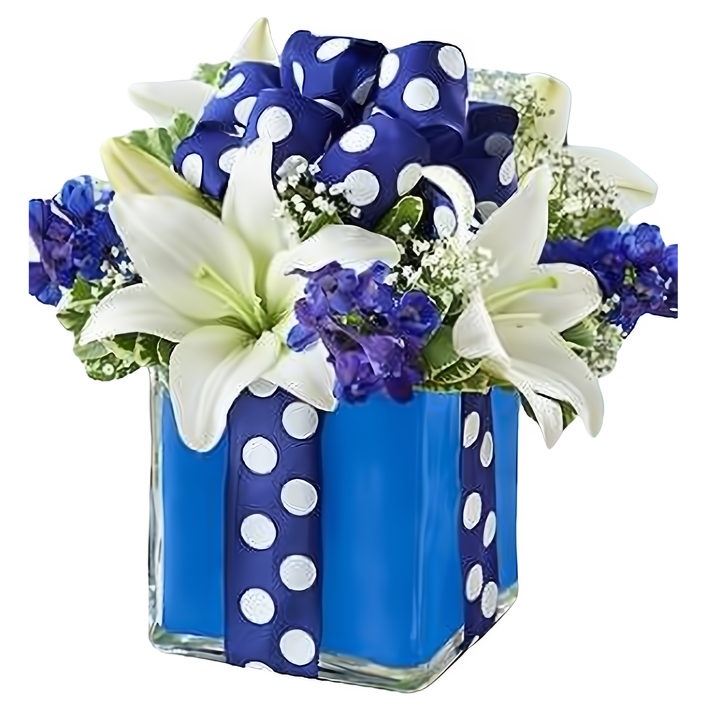NYC Flower Delivery - All Wrapped Up - Blue - Birthdays