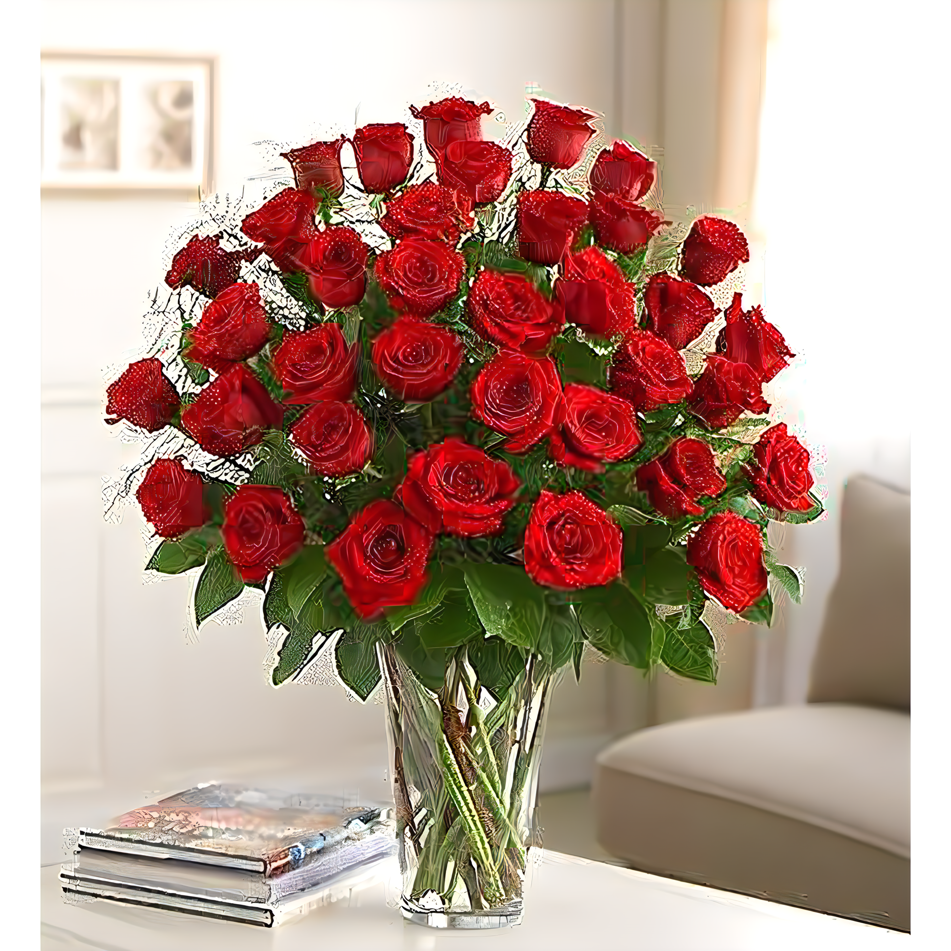 NYC Flower Delivery - Three Dozen Roses for Sympathy - Funeral > For the Service