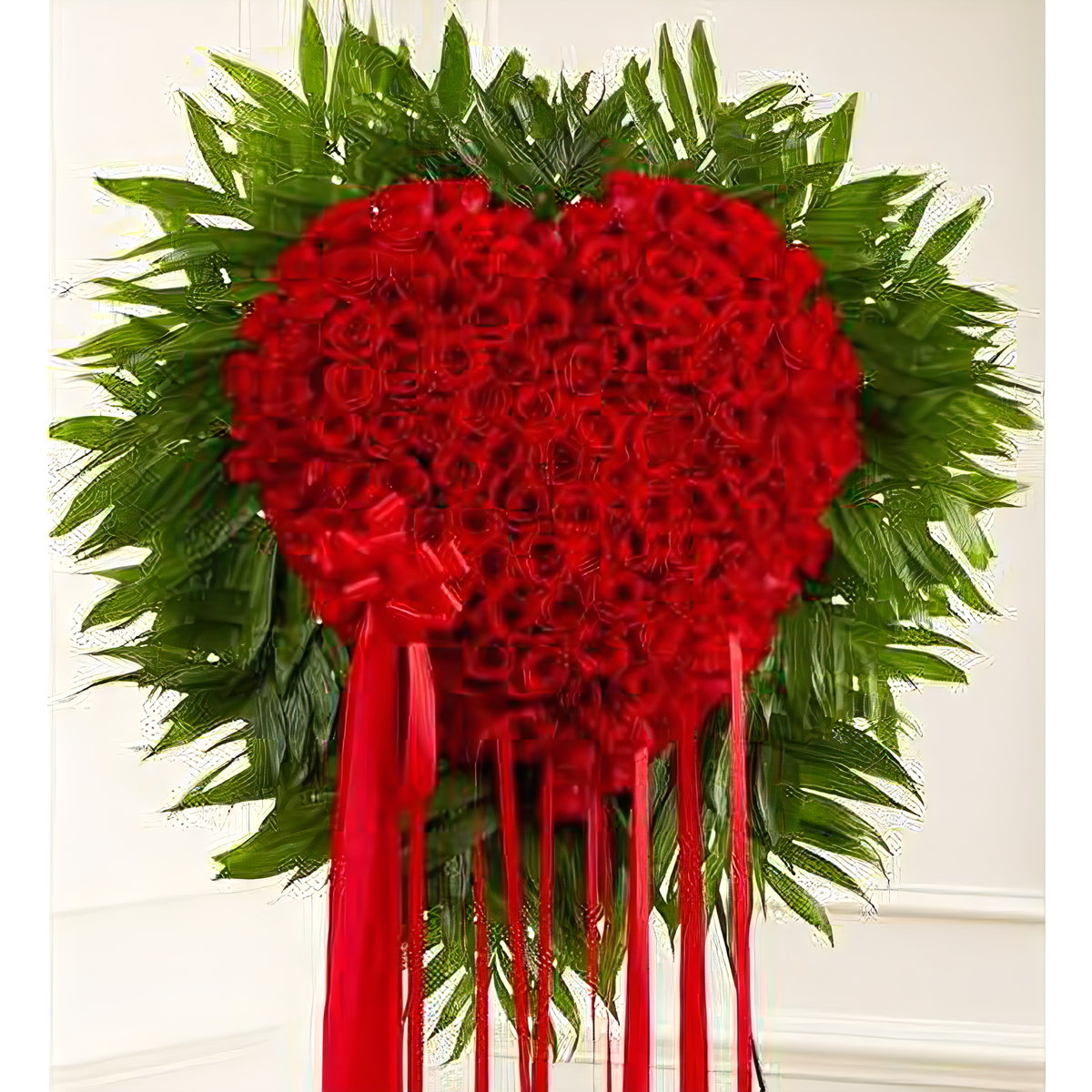 NYC Flower Delivery - Red Rose Bleeding Heart - Funeral &gt; Hearts