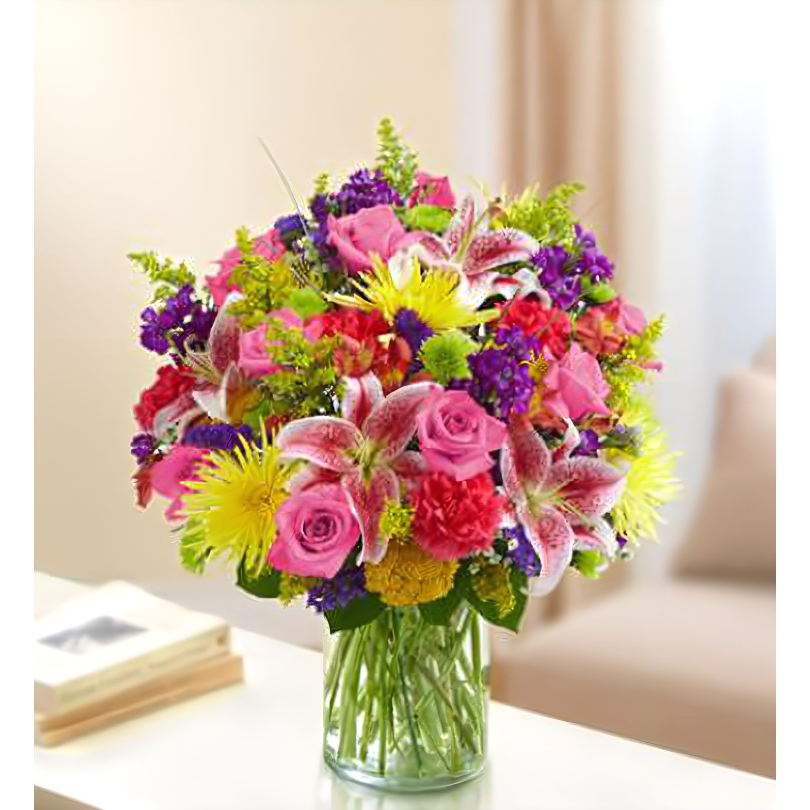 NYC Flower Delivery - Sincerest Sorrow Bright Arrangement - Funeral > Vase Arrangements
