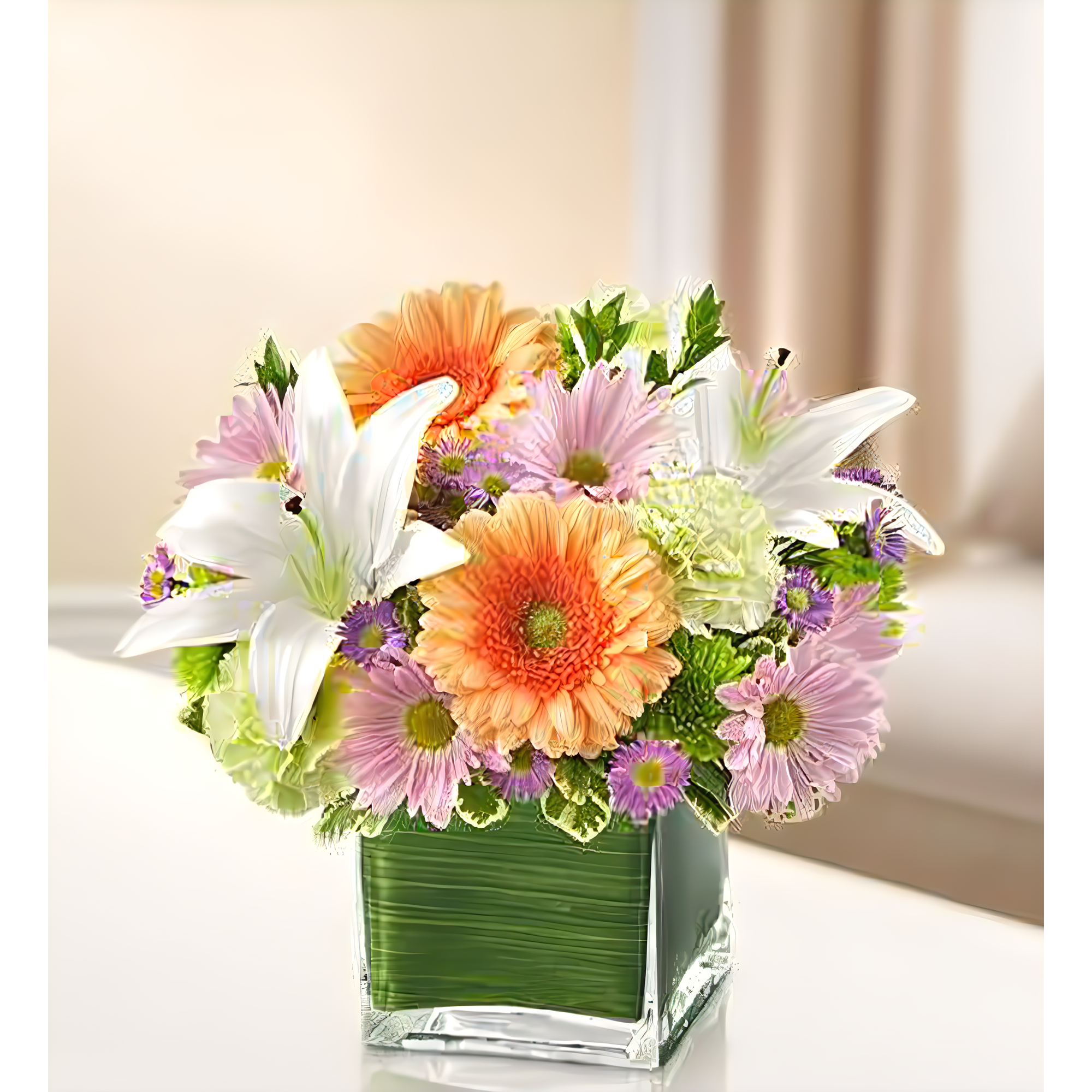 NYC Flower Delivery - Healing Tears - Multicolor Pastel - Funeral > Vase Arrangements