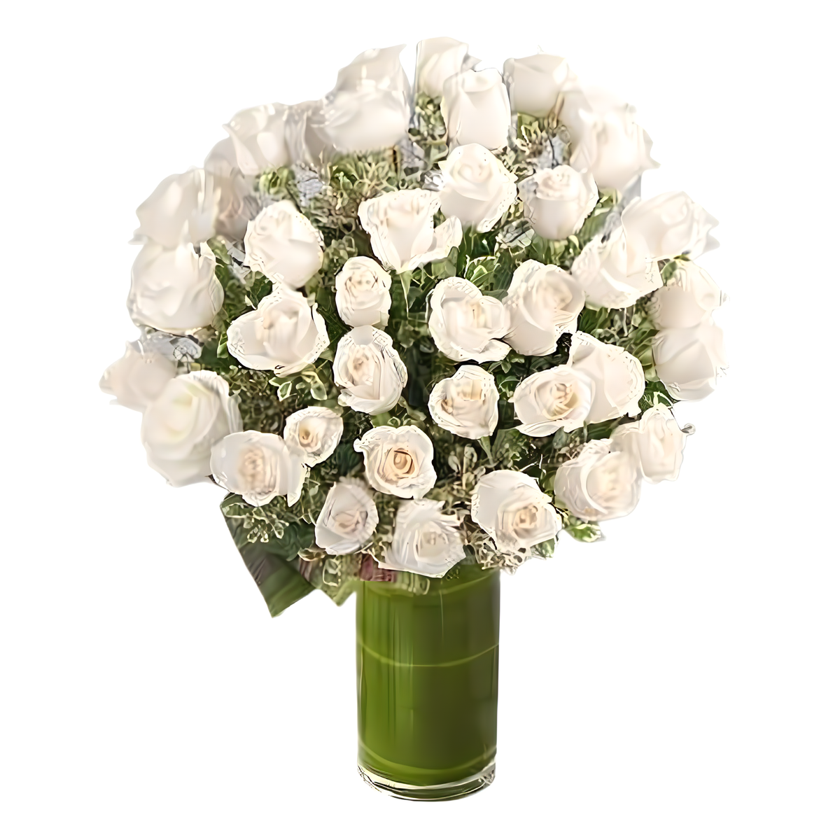 NYC Flower Delivery - Luxury Rose Bouquet - 48 Premium White Long Stem Roses - Products &gt; Luxury Collection