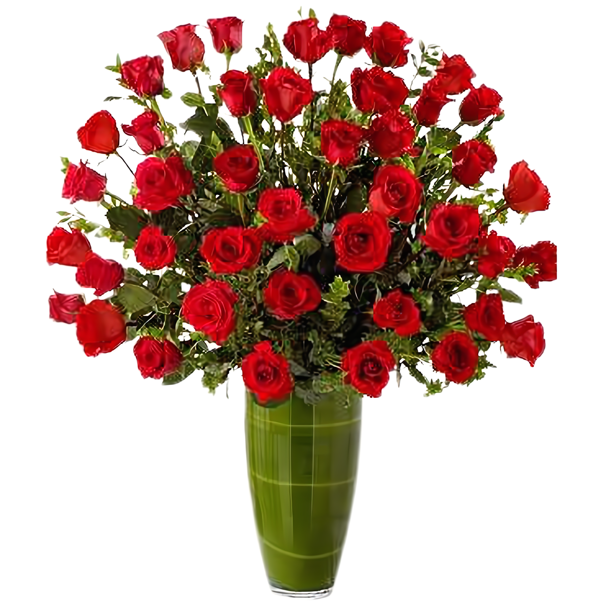 Queens Flower Delivery - Luxury Rose Bouquet - 24 Premium Red Long-Stem Roses