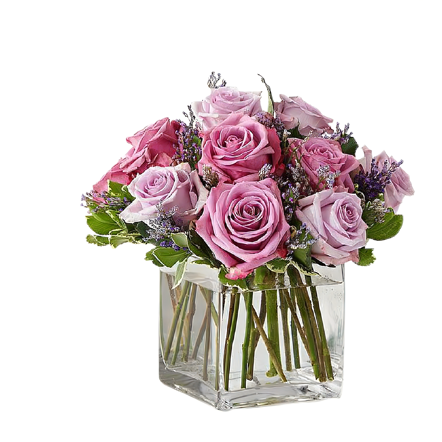 NYC Flower Delivery - Graceful Lavender Bouquet - Roses