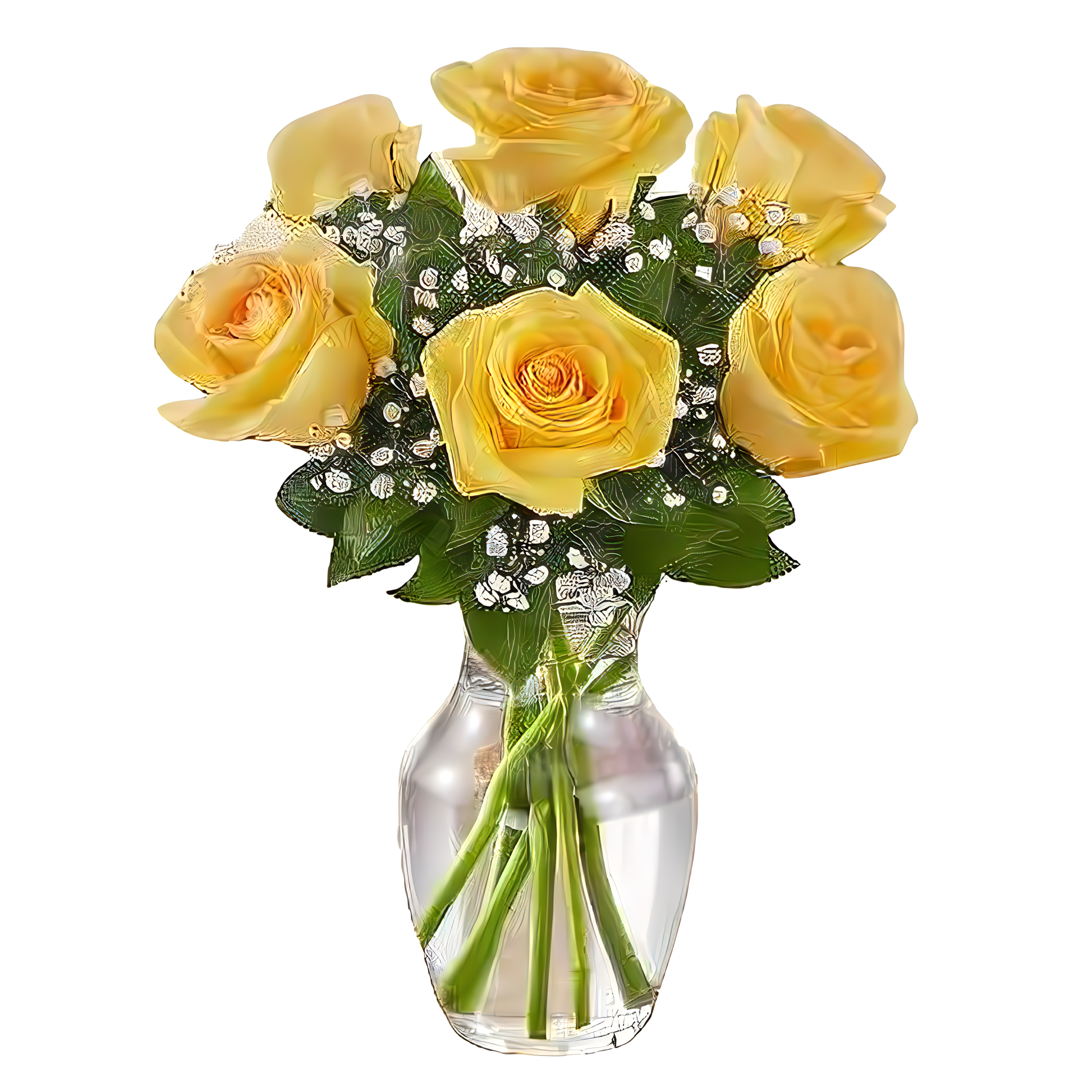 NYC Flower Delivery - Love's Embrace Roses Yellow - Roses
