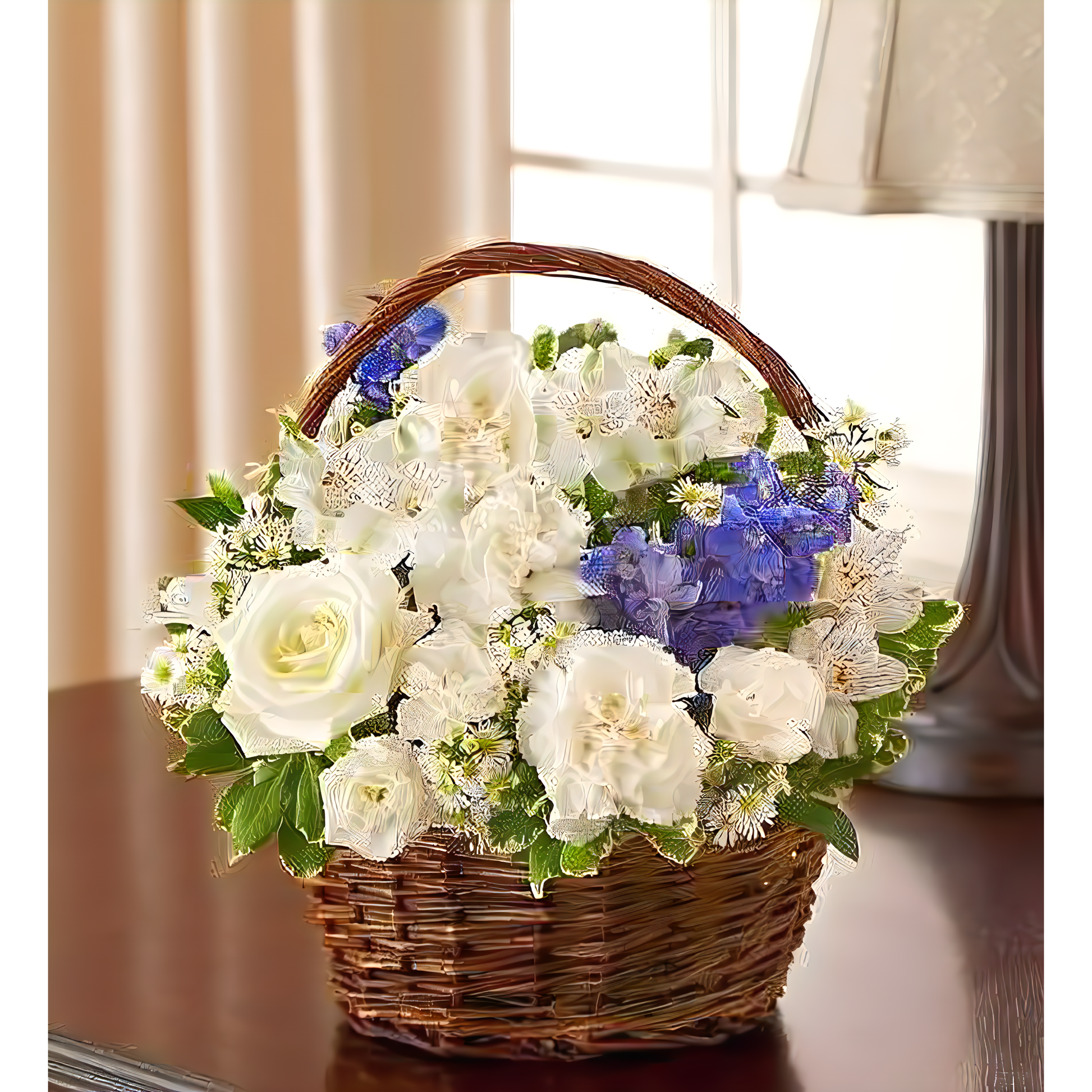 NYC Flower Delivery - Peace, Prayers & Blessings - Blue and White - Fresh Cut Flowers