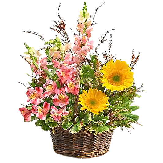 NYC Flower Delivery - Summer Garden Basket - Seasonal > Summer