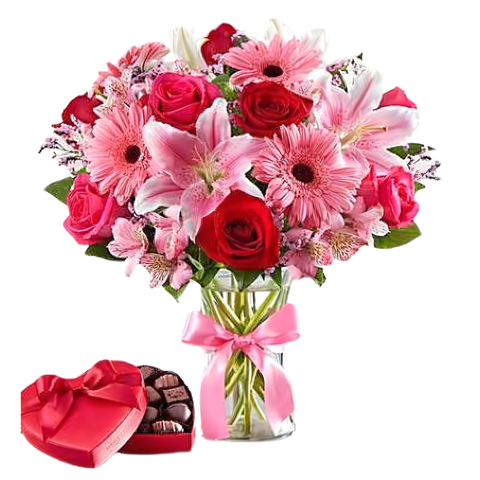 Manhattan Flower Delivery - My Valentine Love With Chocolate - Valentine's Day