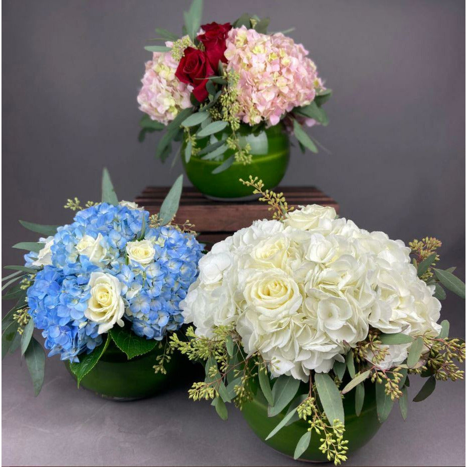 NYC Flower Delivery - Rose and Hydrangea Elegance Bubble Bowl - Occasions > Anniversary
