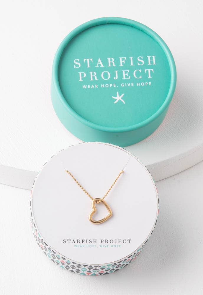 NYC Flower Delivery - Starfish Project's Gift of Love Gold Heart Necklace