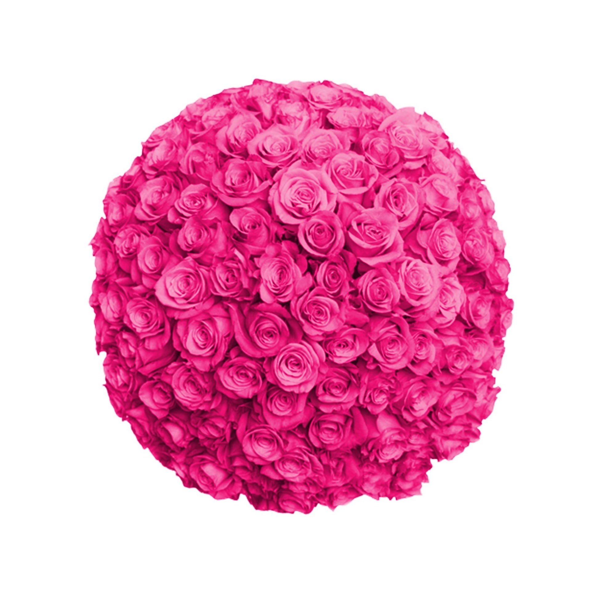 NYC Flower Delivery - Fresh Roses in a Vase | 100 Hot Pink Roses - Roses